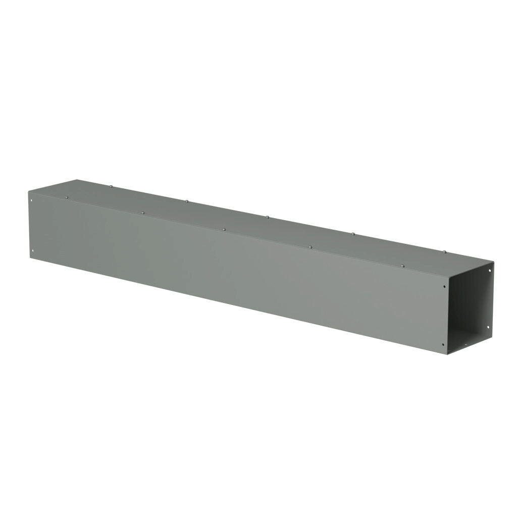 CWSC860NK - Hammond CW series lay-in wireway, 8 x 8 x 60in, carbon steel, ANSI 61 gray, powder coat finish, screw cover, NEMA 1.