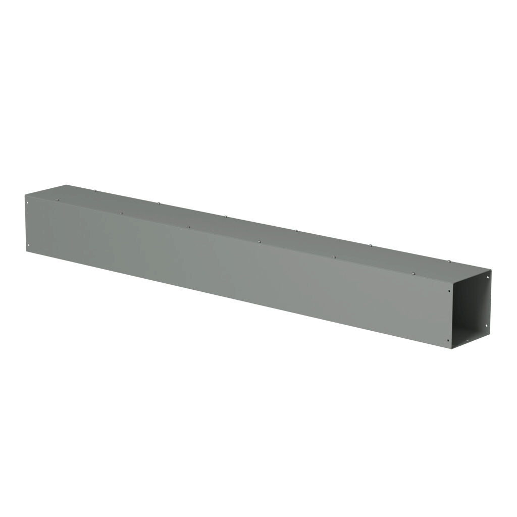 CWSC872NK - Hammond CW series lay-in wireway, 8 x 8 x 72in, carbon steel, ANSI 61 gray, powder coat finish, screw cover, NEMA 1.