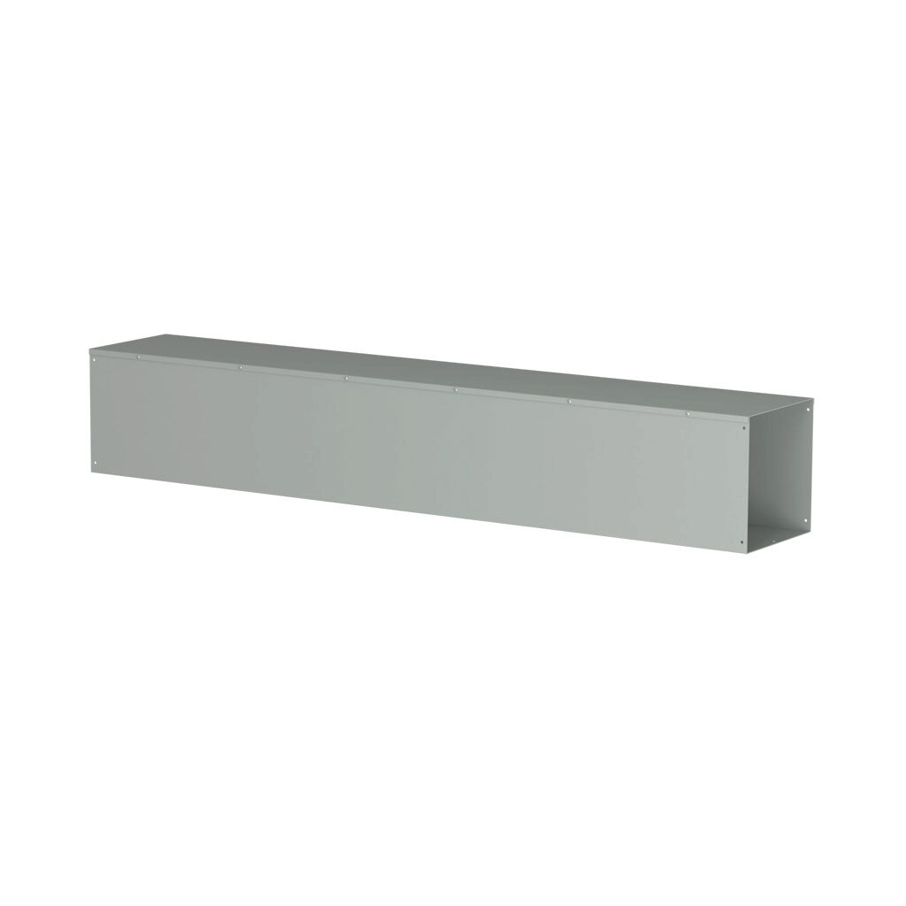 CWST1272NK - Hammond CW series lay-in wireway, 12 x 12 x 72in, carbon steel, ANSI 61 gray, powder coat finish, hinged screw cover, NEMA 1.