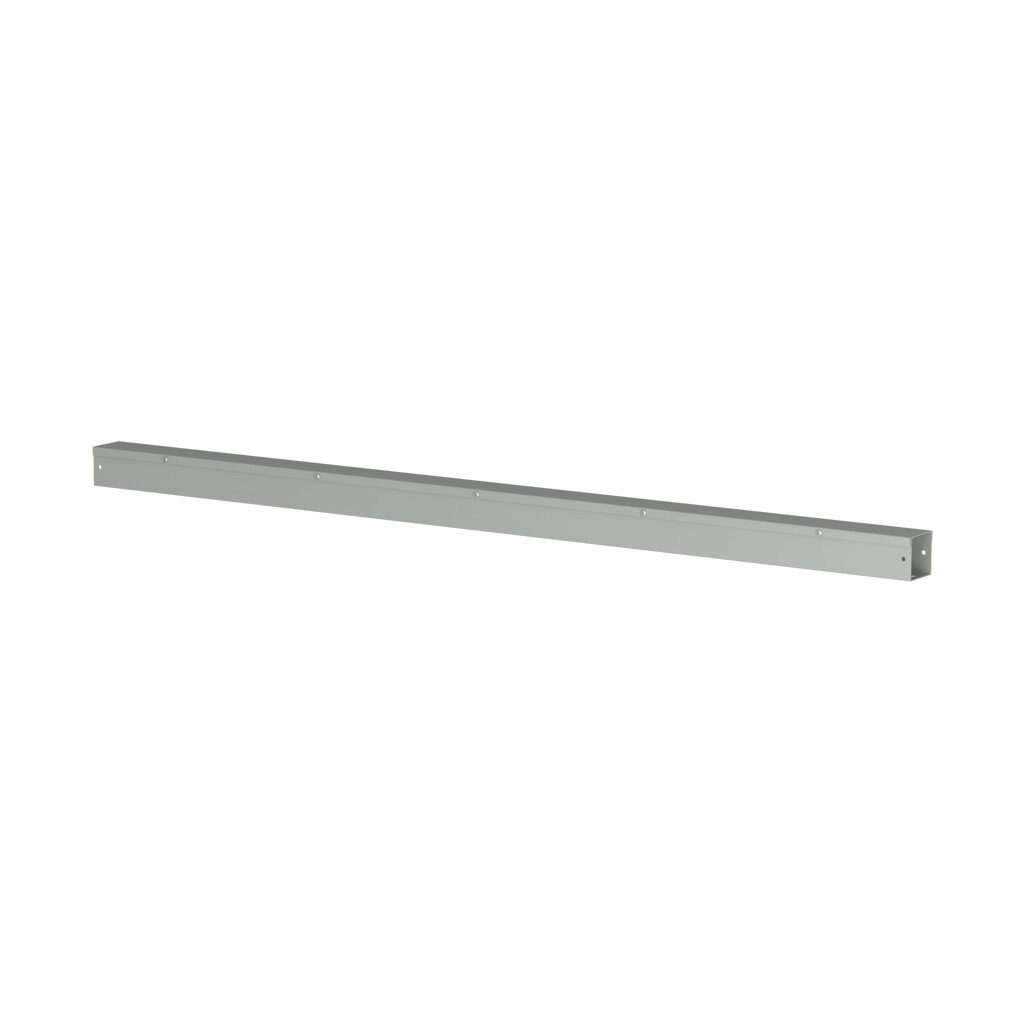 CWST260NK - Hammond CW series lay-in wireway, 2.5 x 2.5 x 60in, carbon steel, ANSI 61 gray, powder coat finish, hinged screw cover, NEMA 1.