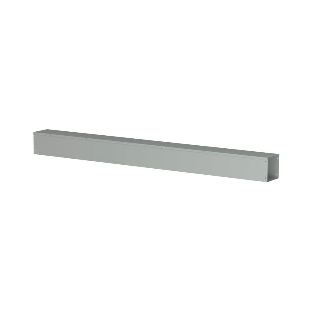 CWST672NK - Hammond CW series lay-in wireway, 6 x 6 x 72in, carbon steel, ANSI 61 gray, powder coat finish, hinged screw cover, NEMA 1.