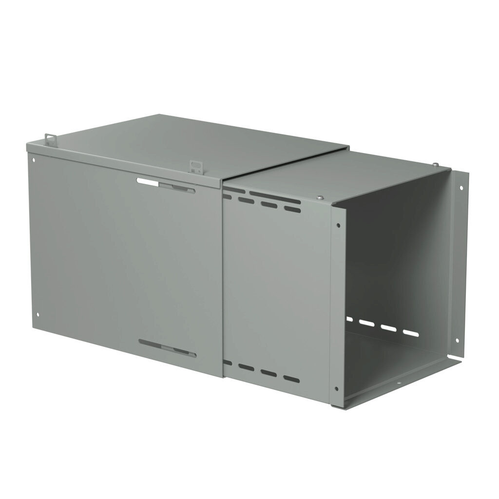 CWTL12 - Hammond CW series lay-in wireway fitting, telescope, 12 x 12in, carbon steel, ANSI 61 gray, powder coat finish, NEMA 1. For use with CW series wireway.