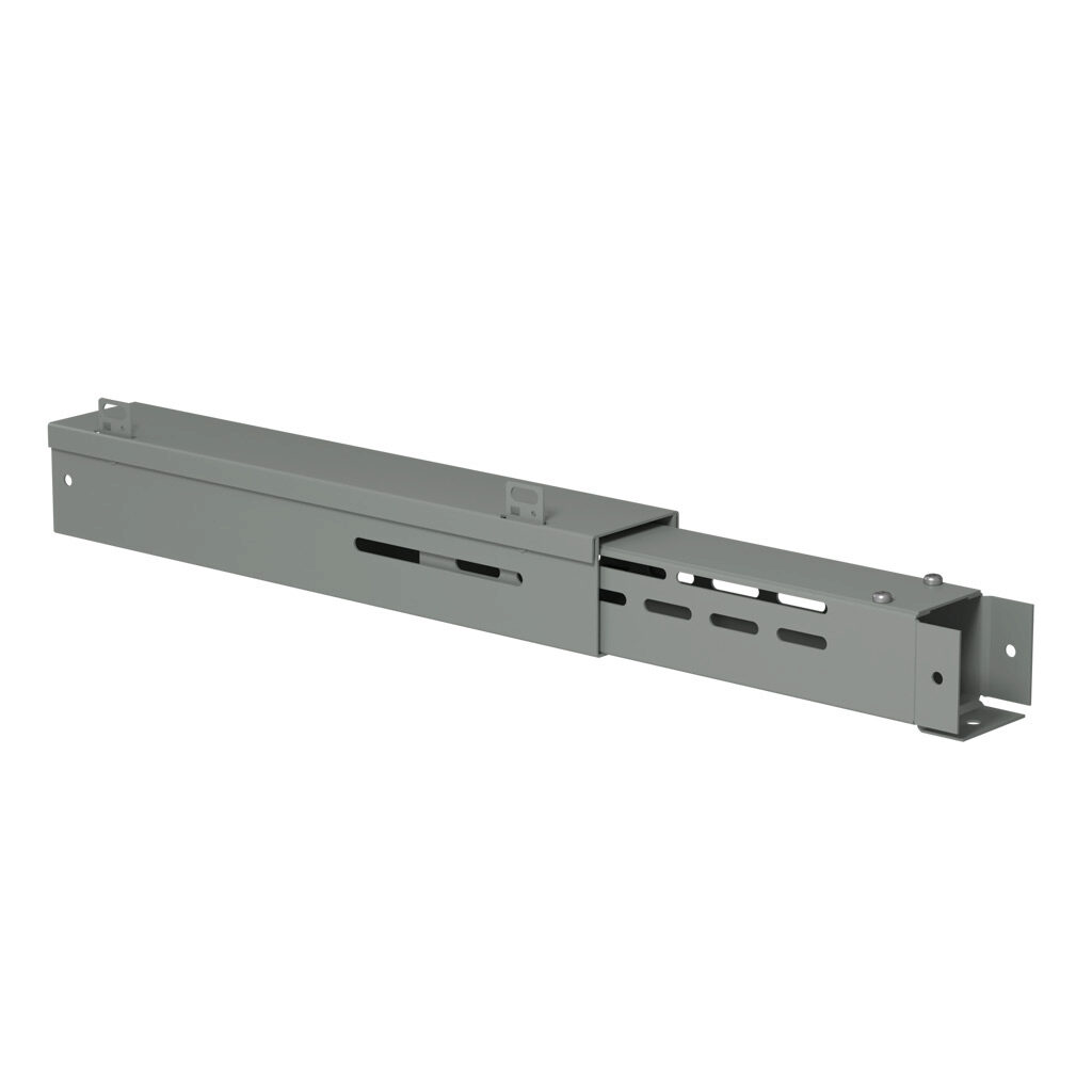CWTL2 - Hammond CW series lay-in wireway fitting, telescope, 2.5 x 2.5in, carbon steel, ANSI 61 gray, powder coat finish, NEMA 1. For use with CW series wireway.