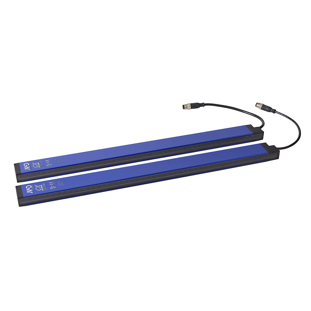 CX2E0RF-10-048V - Micro Detectors CX light grid, sender/receiver pair, measuring, 10mm resolution, 480mm detection height, 0.3-6m operating distance, PNP, 0-10 VDC analog output, configurable, (1) 4-pin and (1) 8-pin M12 quick-disconnect.