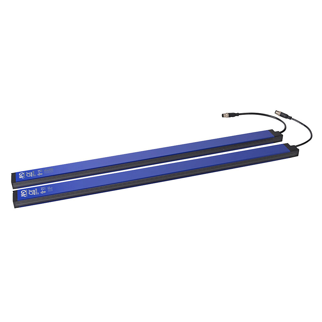 CX2E0RF-10-064V - Micro Detectors CX light grid, sender/receiver pair, measuring, 10mm resolution, 640mm detection height, 0.3-6m operating distance, PNP, 0-10 VDC analog output, configurable, (1) 4-pin and (1) 8-pin M12 quick-disconnect.