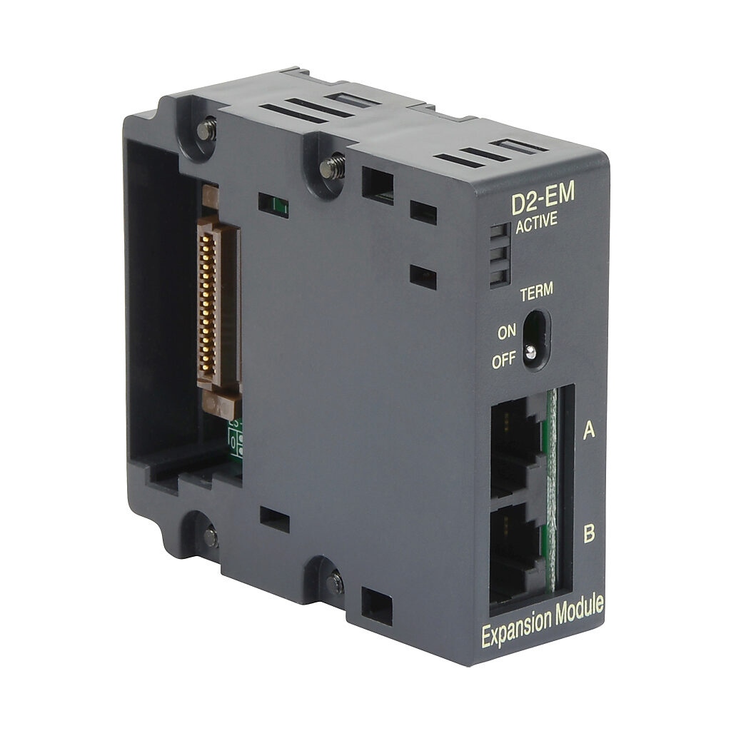D2-EM - DirectLOGIC DL205 local I/O expansion module, for use with D2-250-1, D2-260, and D2-262 CPU-based PLCs. Installs beside each I/O base (CPU base and expansion) in local expansion system. Not compatible with D2-230, D2-240 or Do-more H2 seri...