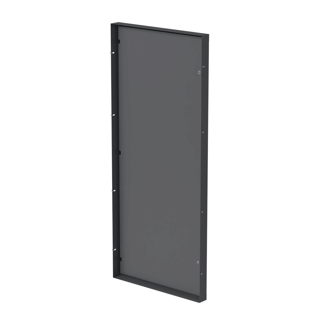DBI22A - Quadritalia OK series swing panel kit, carbon steel, RAL 7035 light gray, powder coat finish. For use with 2200 x 1000mm Quadritalia OK series modular enclosures.