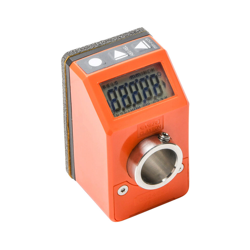 DD51E-SST-IP67 - Elesa position indicator, 8mm 5-digit LCD, programmable, 14mm mounting hole size, IP67.