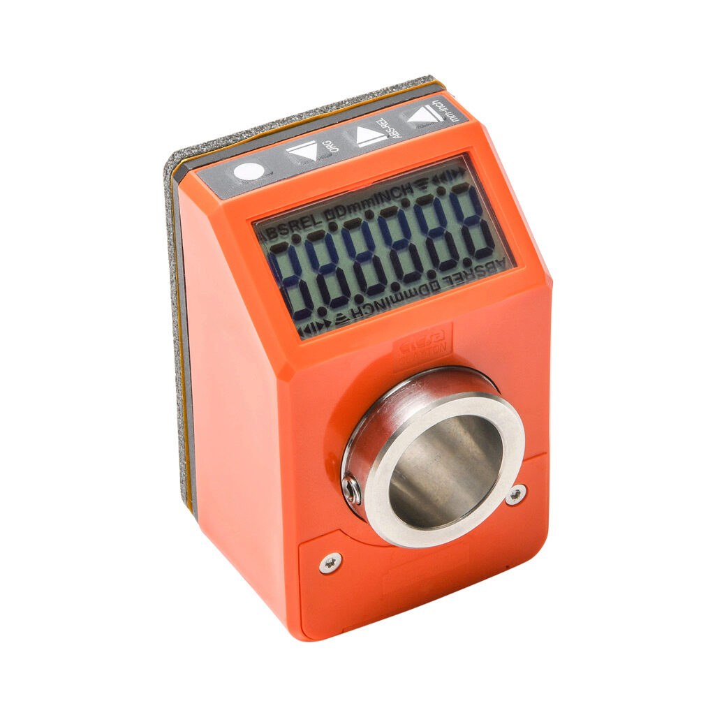 DD52RE-SST-IP65 - Elesa position indicator, 12mm 6-digit LCD, programmable, 20mm mounting hole size, IP65.