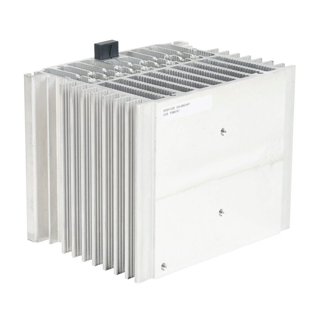 DIS-90G-KIT - Gefran heatsink, 35mm DIN rail mount. For use with Gefran GQ series solid state relays up to 90A. Mounting hardware included.