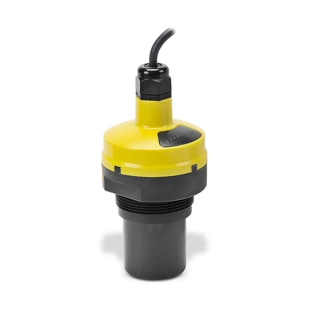 DL34-00 - Flowline EchoPod ultrasonic liquid level sensor, 18ft/5.5m sensing range, 4-20 mA and (4) SPST relays, N.O./N.C. selectable, 14-28 VDC, 2in male NPT process connection.