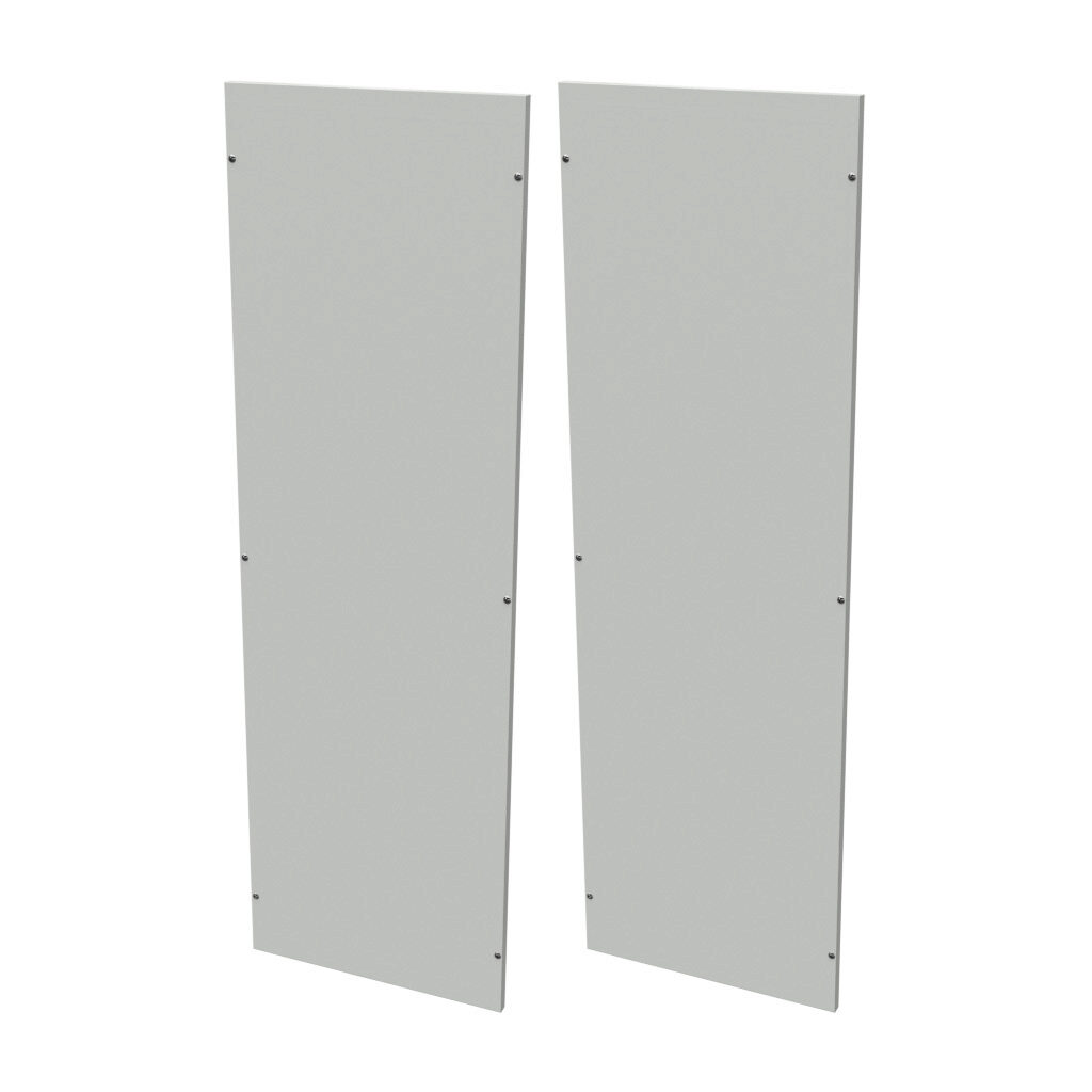 DLK186 - Quadritalia OK series side exterior panel, 1800 x 600mm (HxD), carbon steel, RAL 7035 light gray, powder coat finish. Package of 2.