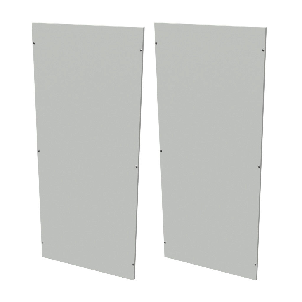 DLK188 - Quadritalia OK series side exterior panel, 1800 x 800mm (HxD), carbon steel, RAL 7035 light gray, powder coat finish. Package of 2.