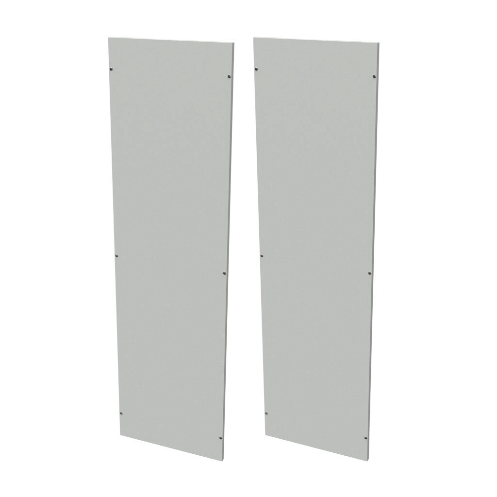 DLK206 - Quadritalia OK series side exterior panel, 2000 x 600mm (HxD), carbon steel, RAL 7035 light gray, powder coat finish. Package of 2.