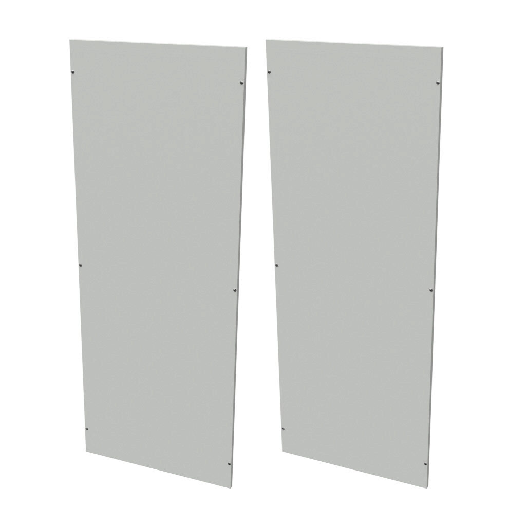 DLK208 - Quadritalia OK series side exterior panel, 2000 x 800mm (HxD), carbon steel, RAL 7035 light gray, powder coat finish. Package of 2.