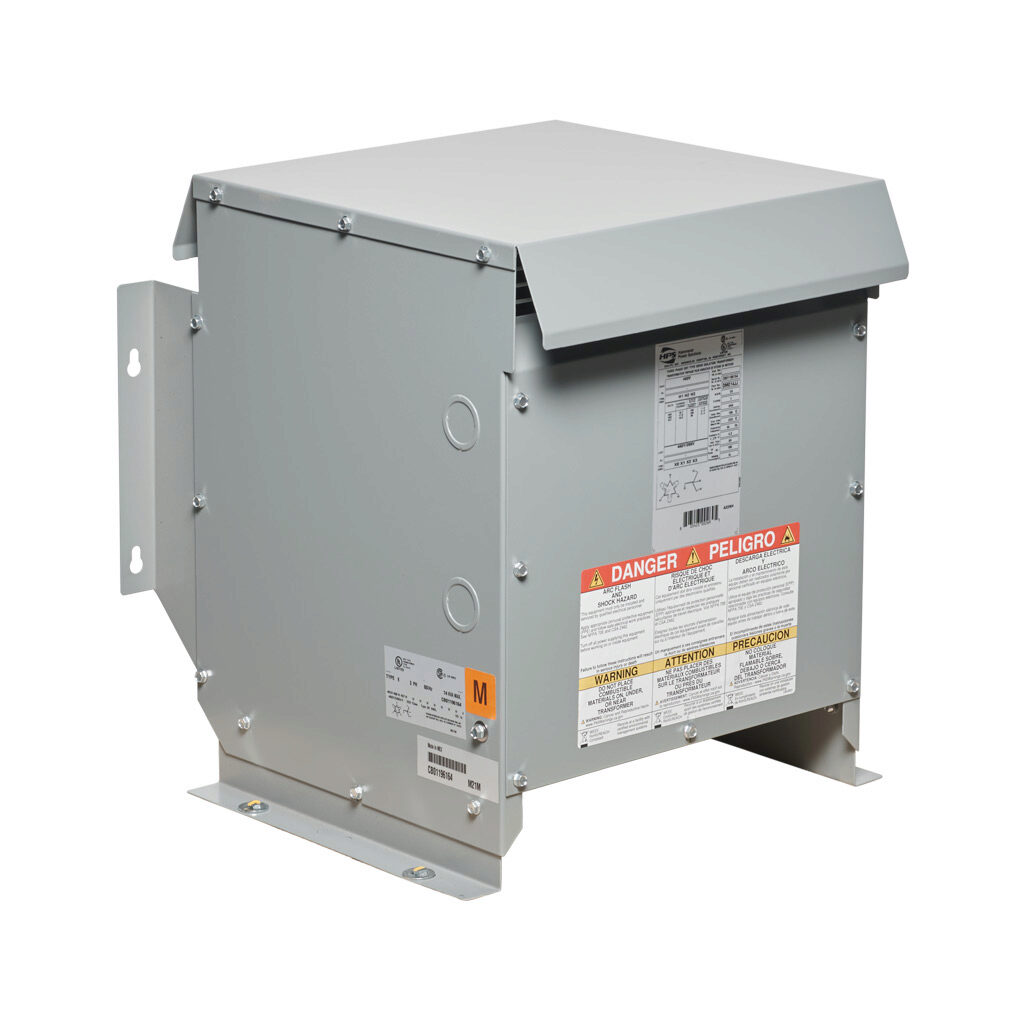 DM014JJ - Hammond drive isolation transformer, open core, 14 kVA, 3-phase, 460 VAC Delta, 460Y/266 VAC secondary, 60 Hz, NEMA 3R, floor, wall or ceiling mount.