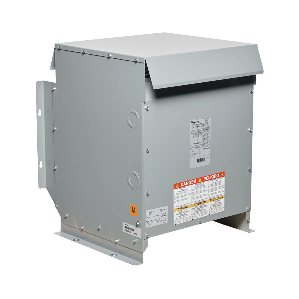 DM027JJ - Hammond drive isolation transformer, open core, 27 kVA, 3-phase, 460 VAC Delta, 460Y/266 VAC secondary, 60 Hz, NEMA 3R, floor, wall or ceiling mount.
