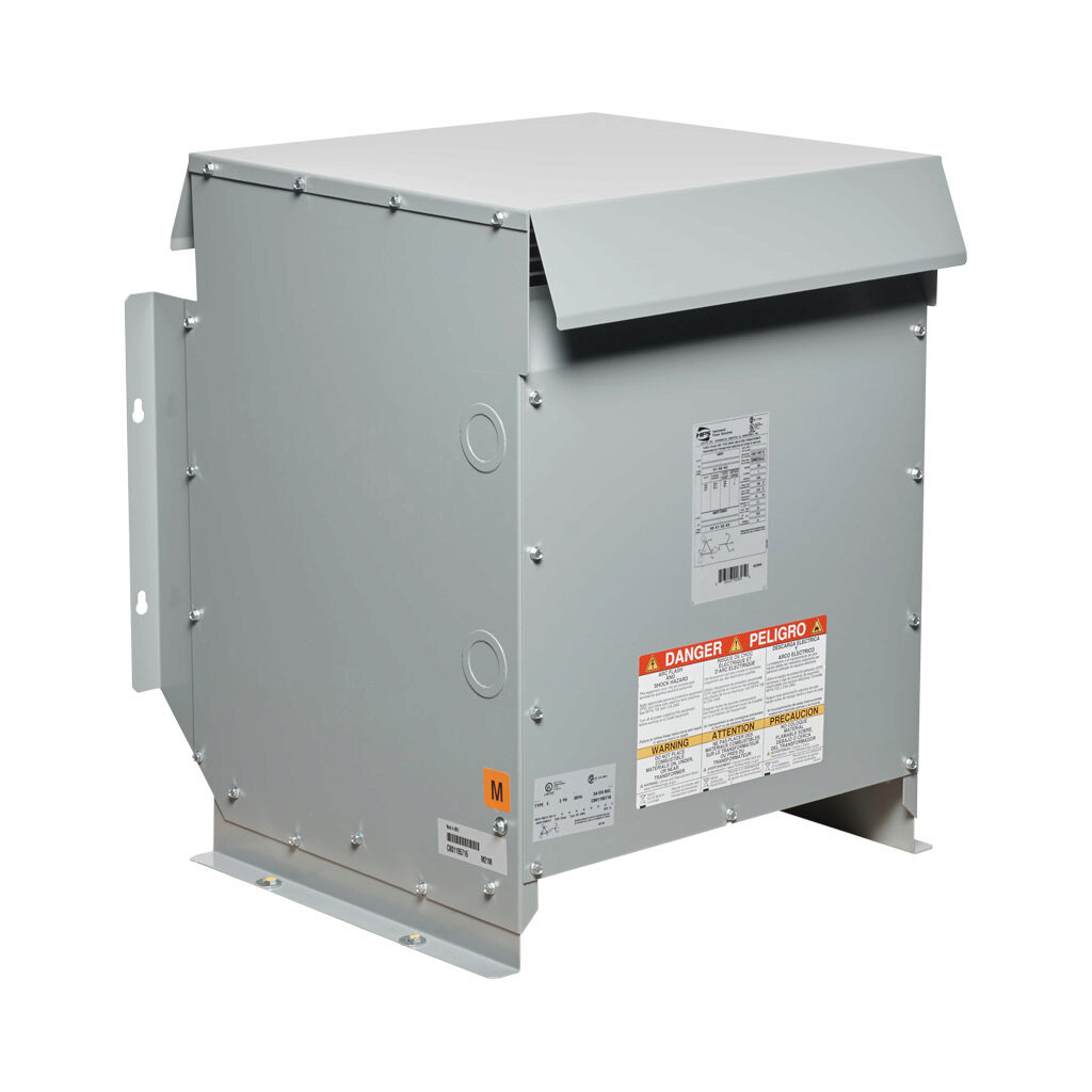 DM034JJ - Hammond drive isolation transformer, open core, 34 kVA, 3-phase, 460 VAC Delta, 460Y/266 VAC secondary, 60 Hz, NEMA 3R, floor, wall or ceiling mount.