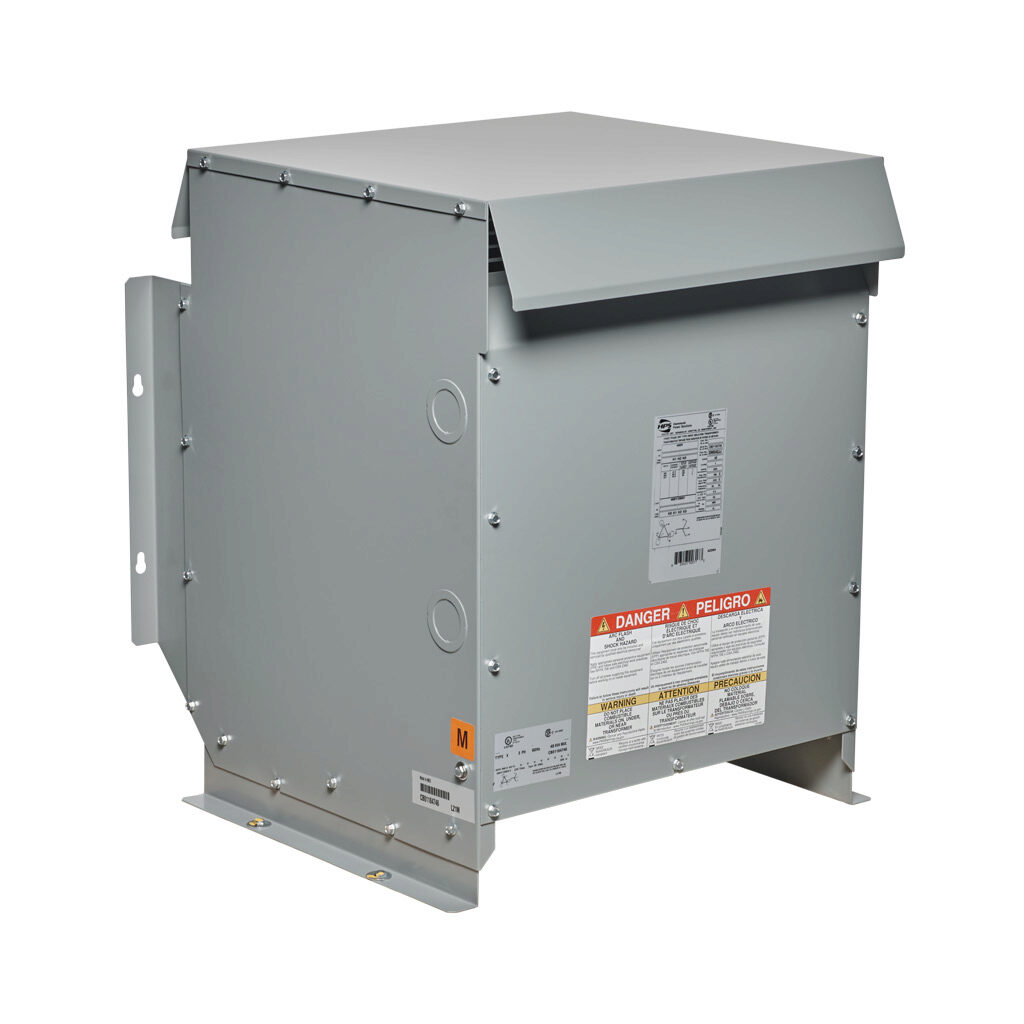 DM040JJ - Hammond drive isolation transformer, open core, 40 kVA, 3-phase, 460 VAC Delta, 460Y/266 VAC secondary, 60 Hz, NEMA 3R, floor, wall or ceiling mount.