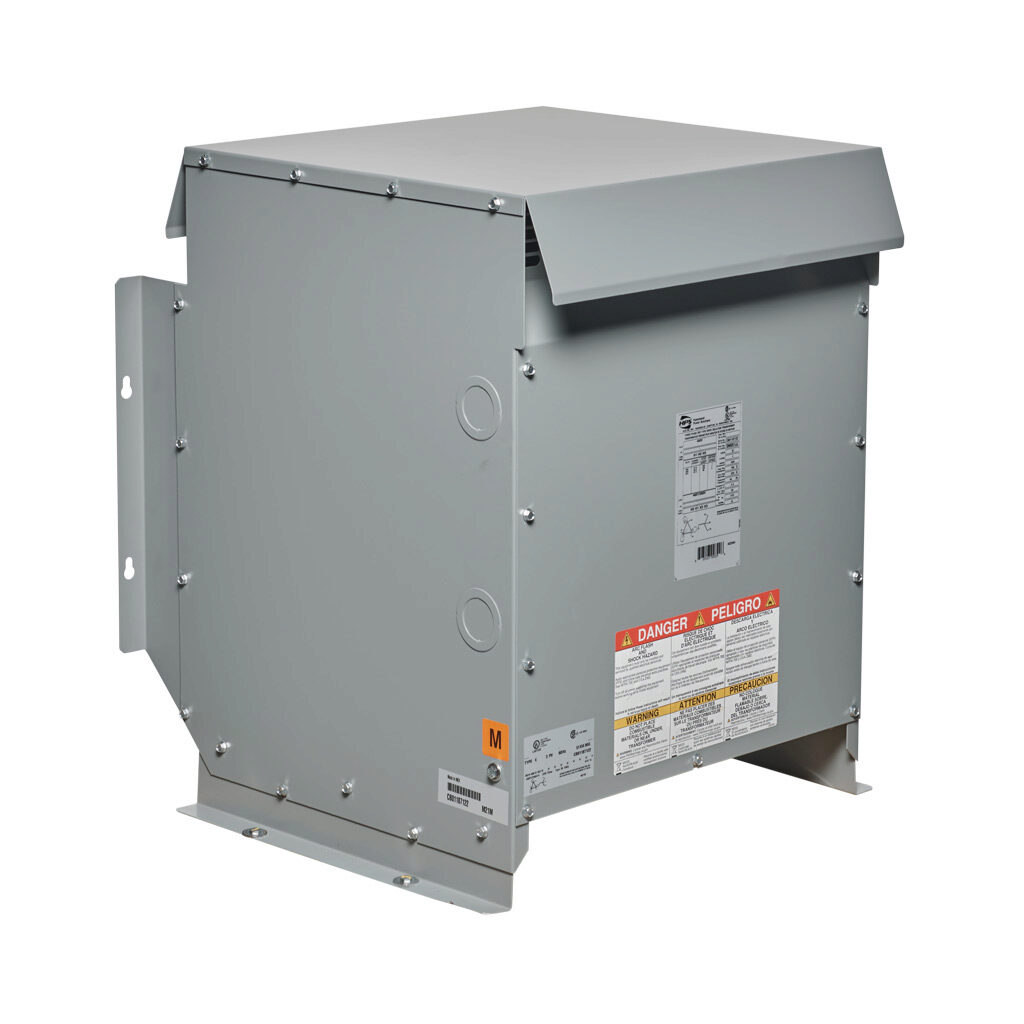 DM051JJ - Hammond drive isolation transformer, open core, 51 kVA, 3-phase, 460 VAC Delta, 460Y/266 VAC secondary, 60 Hz, NEMA 3R, floor, wall or ceiling mount.