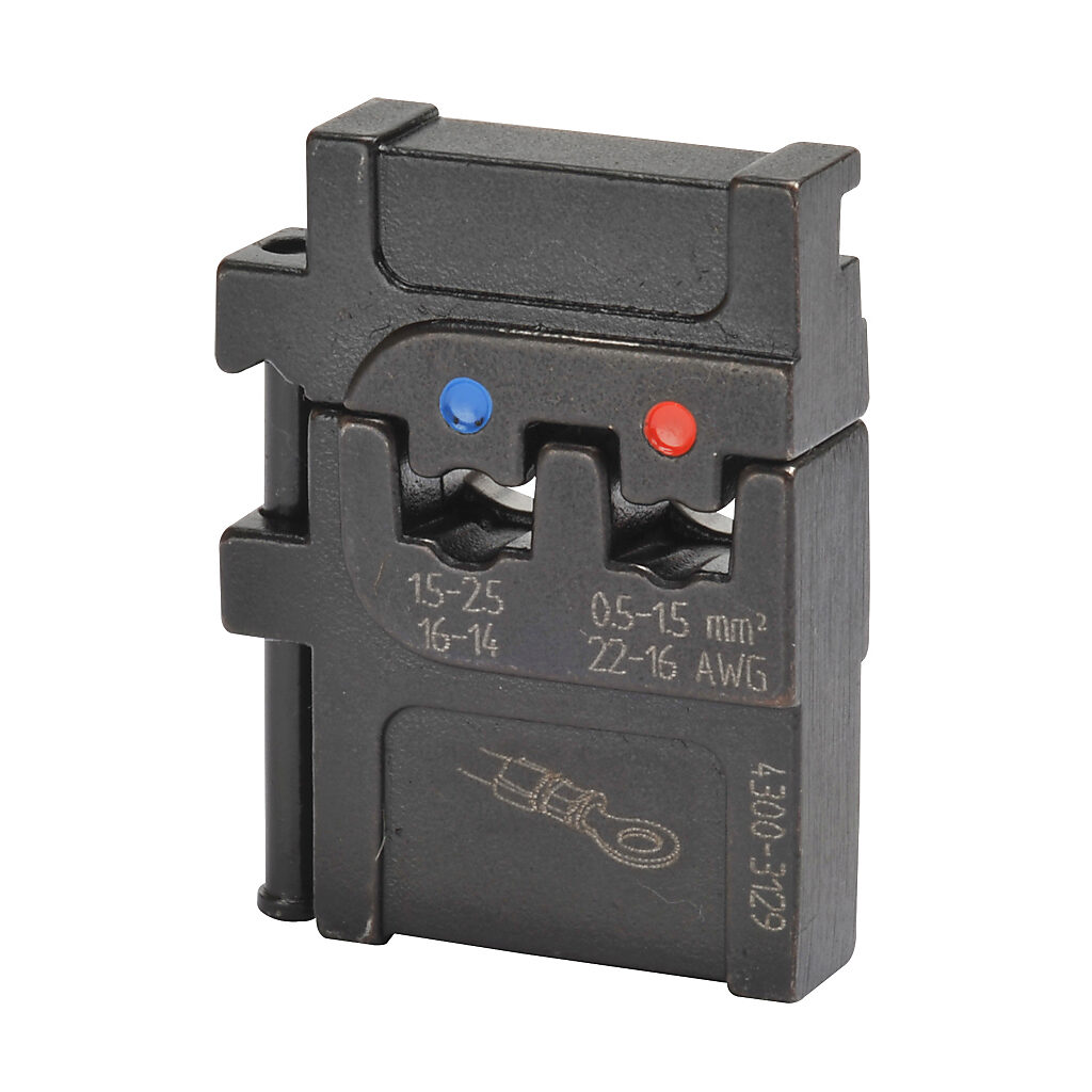DN-CT-D2 - AutomationDirect die set, 22-14 AWG capacity, compatible with insulated terminals and splices. For use with DN-CT series wire crimping tool. Purchase DN-CT-HDL handle separately.