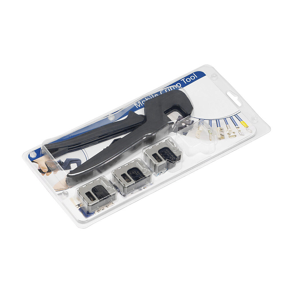 DN-CT-SET - AutomationDirect wire crimping tool set, 24-4 AWG capacity, compatible with insulated terminals and splices and insulated and non-insulated wire ferrules, includes (1) DN-CT-HDL handle and (3) die sets: DN-CT-D2, DN-CT-D4 and DN-CT-D5.