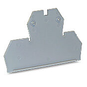 DN-DEC10 - DINnector terminal block end cover, gray. Package of 50. For use with DN-D10-A series terminal blocks.