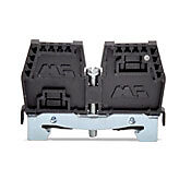 DN-EB35-A - DINnector screw-down end bracket, 6mm wide. Package of 50. For use with 35mm DIN rail.