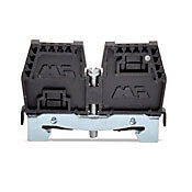 DN-EB35-A-10 - DINnector screw-down end bracket, 6mm wide. Package of 10. For use with 35mm DIN rail.