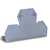 DN-EC1/0 - DINnector terminal block end cover, gray. Package of 50. For use with DN-T1/0 series terminal blocks.