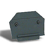 DN-EC1210 - DINnector terminal block end cover, gray. Package of 100. For use with DN-T12 or DN-T10 series terminal blocks.