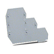 DN-EC14S - DINnector terminal block end cover, gray. Package of 25. For use with DN-TL14S series terminal blocks.