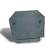 DN-EC4 - DINnector terminal block end cover, gray. Package of 50. For use with DN-T4 series terminal blocks.