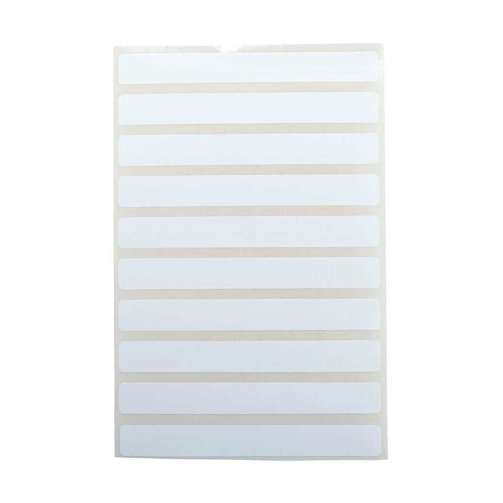 DN-EMLBL1 - DINnector pin label sheet, blank. Package of 100. For use with plug-in type terminal blocks. Can be used on DN-EMPEG1.