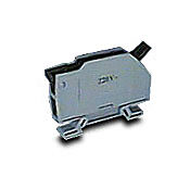 DN-F10L220 - DINnector screw circuit protection terminal block, blown fuse indicator, accepts wire size 24-10 AWG, gray, 6.3A, 220 VAC/VDC LED indicator(s), 35mm DIN rail mount, 10kA SCCR. Package of 10. For use with GMA, GMC, S500 and S506 series...