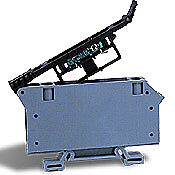 DN-F6L110 - DINnector screw circuit protection terminal block, blown fuse indicator, accepts wire size 20-6 AWG, gray, 30A, 110 VAC/VDC LED indicator(s), 35mm DIN rail mount, 10kA SCCR. Package of 10. For use with ABC, AGC, MDA and MDL series fuses.