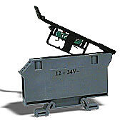 DN-F6L24 - DINnector screw circuit protection terminal block, blown fuse indicator, accepts wire size 20-6 AWG, gray, 30A, 24 VAC/VDC LED indicator(s), 35mm DIN rail mount, 10kA SCCR. Package of 10. For use with ABC, AGC, MDA and MDL series fuses.