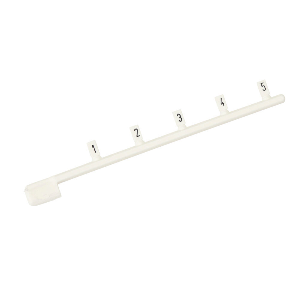 DN-LT15 - DINnector marking tag, 3 x 5mm, numbered 1-5 (20 of each number). Package of 100. For use with DINnector terminal block except DN-Q series.