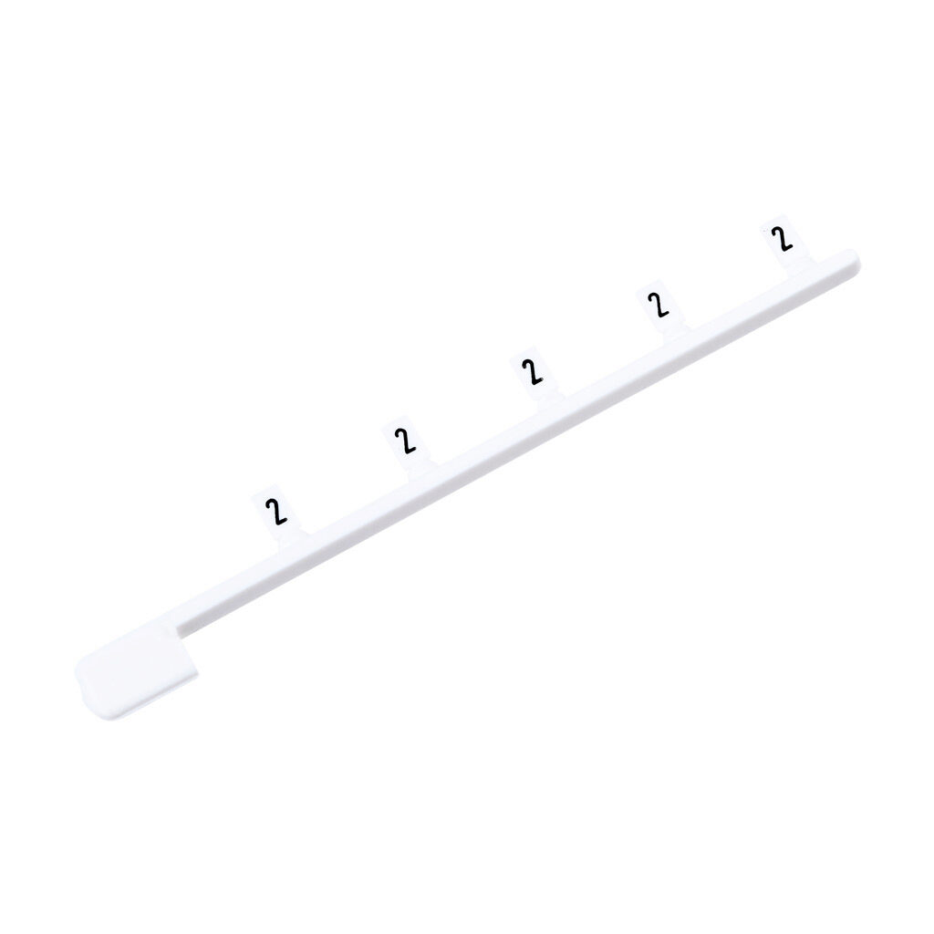 DN-LT2 - DINnector marking tag, 3 x 5mm, single number (2). Package of 100. For use with DINnector terminal block except DN-Q series.