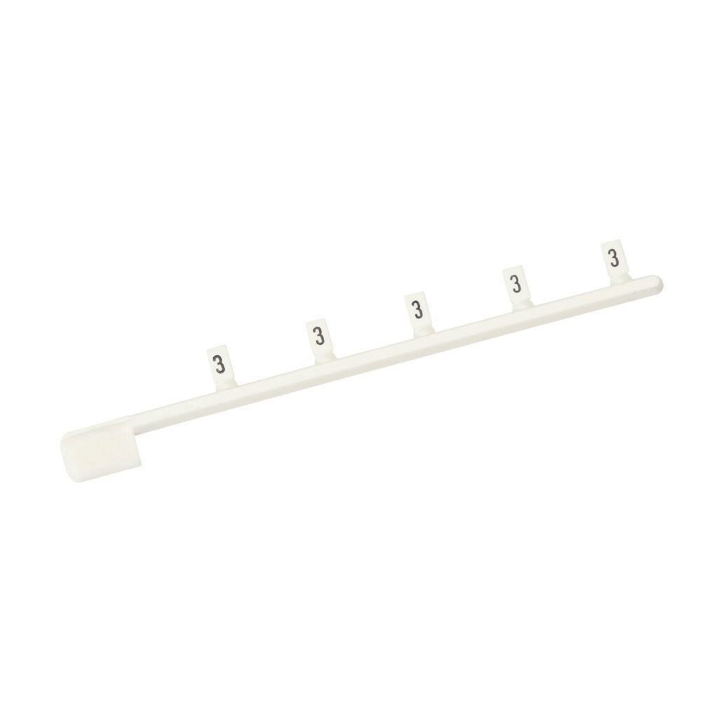 DN-LT3 - DINnector marking tag, 3 x 5mm, single number (3). Package of 100. For use with DINnector terminal block except DN-Q series.