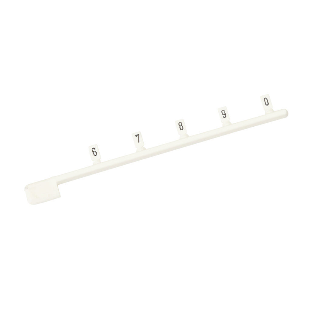 DN-LT60 - DINnector marking tag, 3 x 5mm, numbered 6-0 (20 of each number). Package of 100. For use with DINnector terminal block except DN-Q series.
