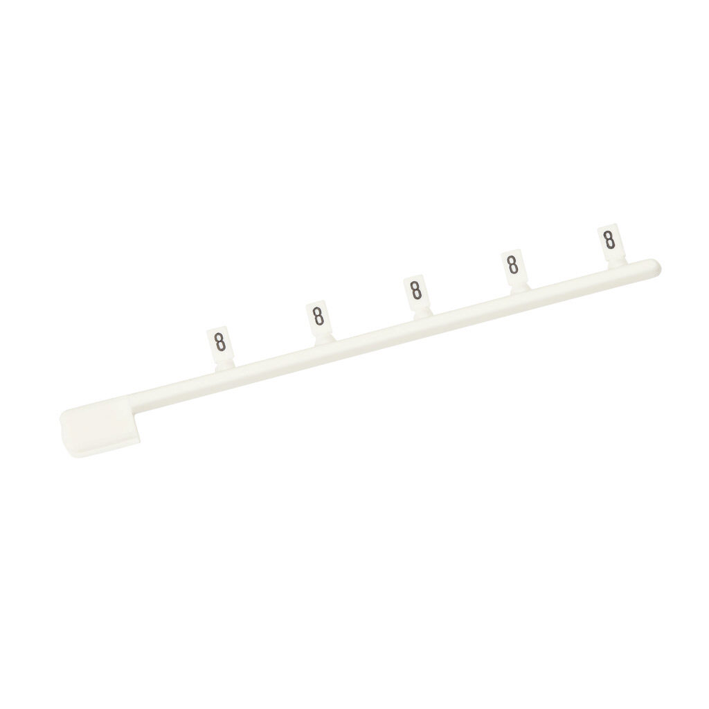 DN-LT8 - DINnector marking tag, 3 x 5mm, single number (8). Package of 100. For use with DINnector terminal block except DN-Q series.