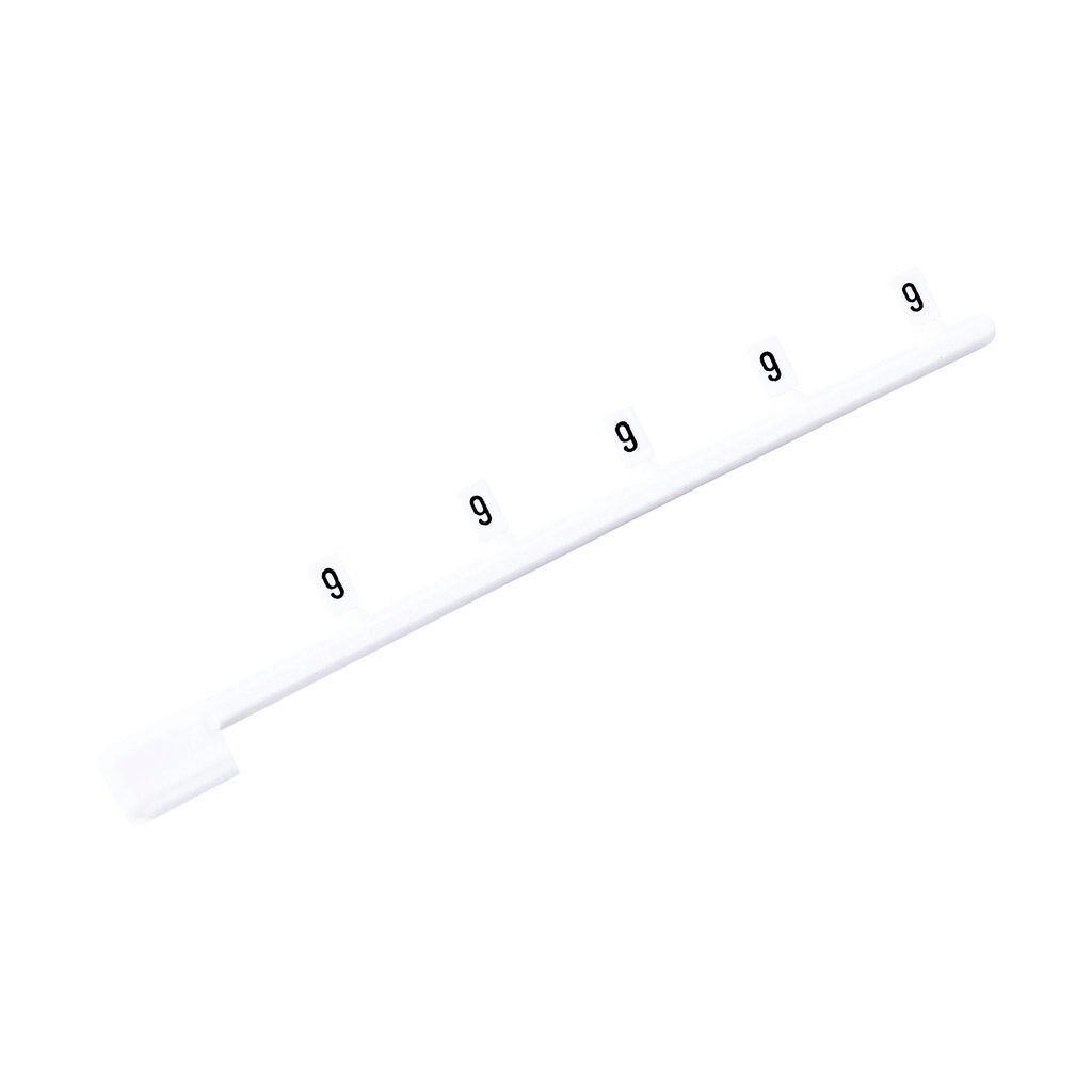 DN-LT9 - DINnector marking tag, 3 x 5mm, single number (9). Package of 100. For use with DINnector terminal block except DN-Q series.