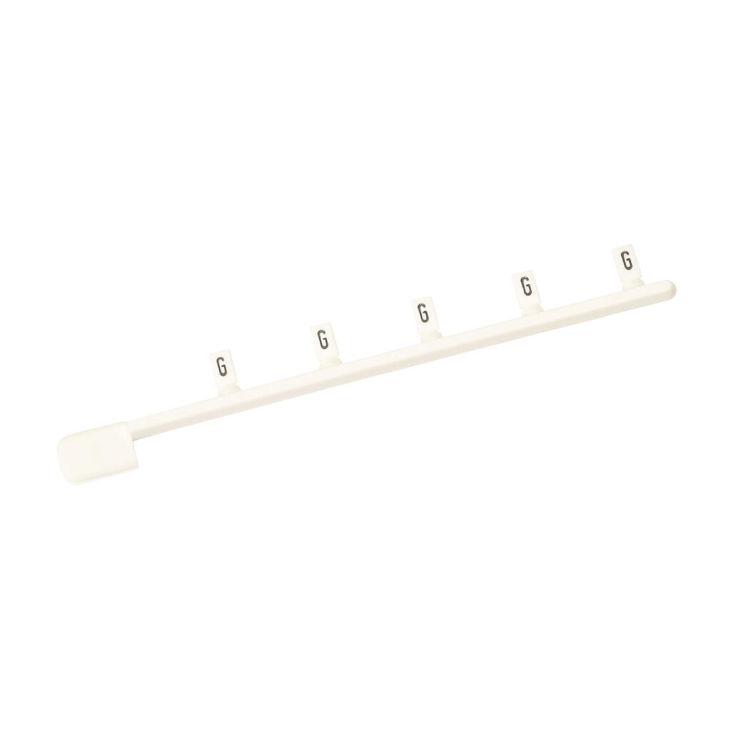 DN-LTG - DINnector marking tag, 3 x 5mm, single character (G). Package of 100. For use with DINnector terminal block except DN-Q series.