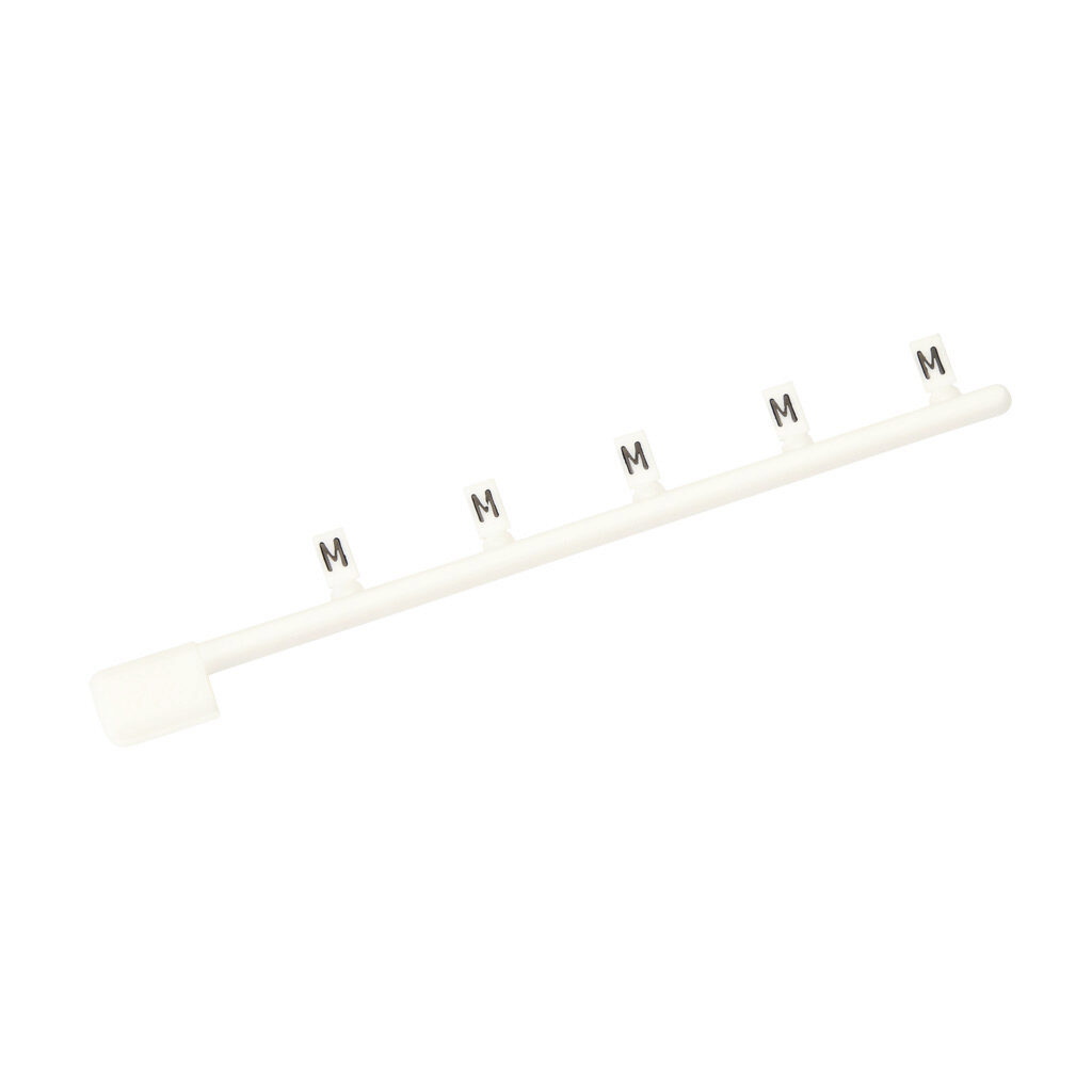 DN-LTM - DINnector marking tag, 3 x 5mm, single character (M). Package of 100. For use with DINnector terminal block except DN-Q series.