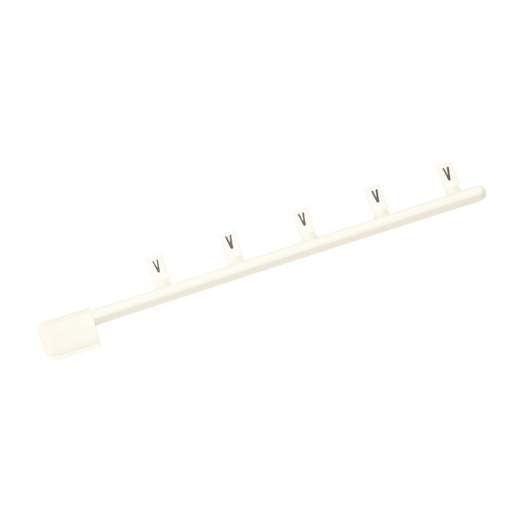 DN-LTV - DINnector marking tag, 3 x 5mm, single character (V). Package of 100. For use with DINnector terminal block except DN-Q series.