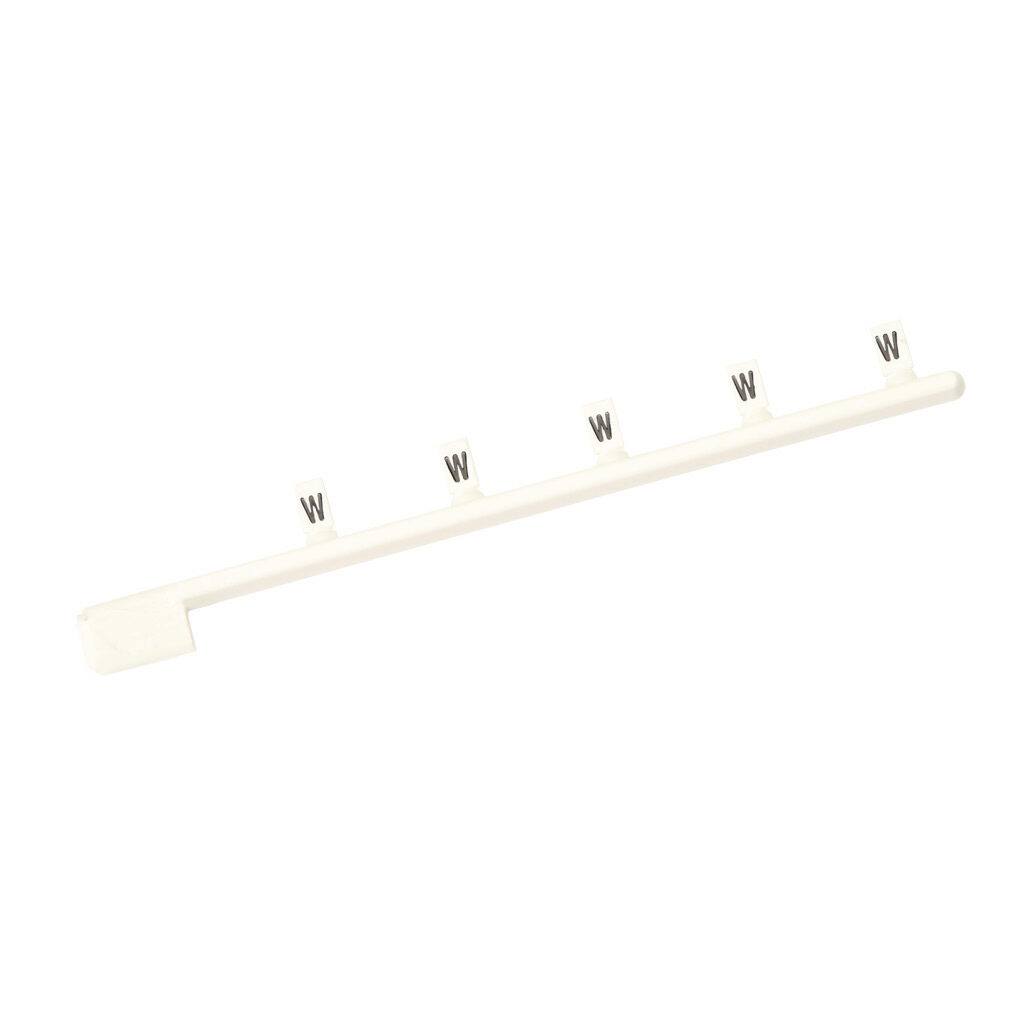 DN-LTW - DINnector marking tag, 3 x 5mm, single character (W). Package of 100. For use with DINnector terminal block except DN-Q series.