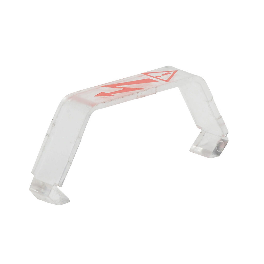 DN-MC10MN - DINnector terminal block top cover, clear, printed electrical symbol. Package of 25. For use with DN-M10 series terminal blocks.