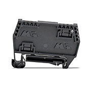 DN-QEB35-10 - DINnector snap-on end bracket, 6mm wide. Package of 10. For use with 35mm DIN rail.