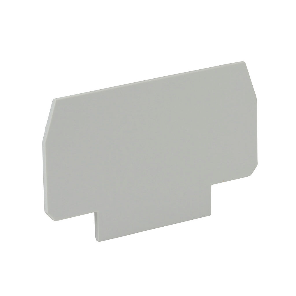 DN-QEC10MN - DINnector terminal block end cover, gray. Package of 10. For use with DN-Q10-A or DN-QG10 series terminal blocks.